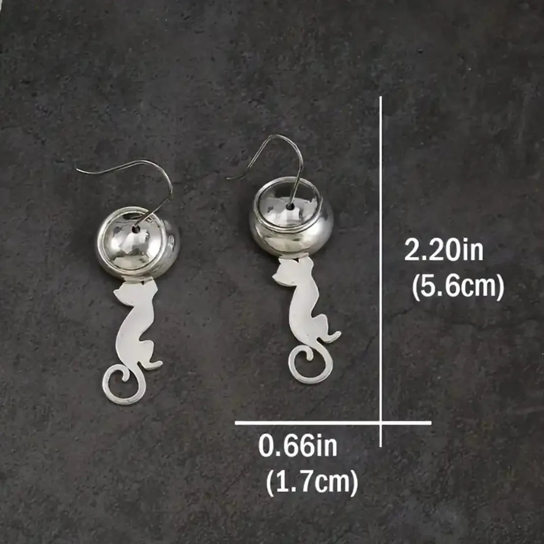 Vintage Bohemian Zinc Alloy Cat Earrings Women’s Drop Animal Pendant Jewelry