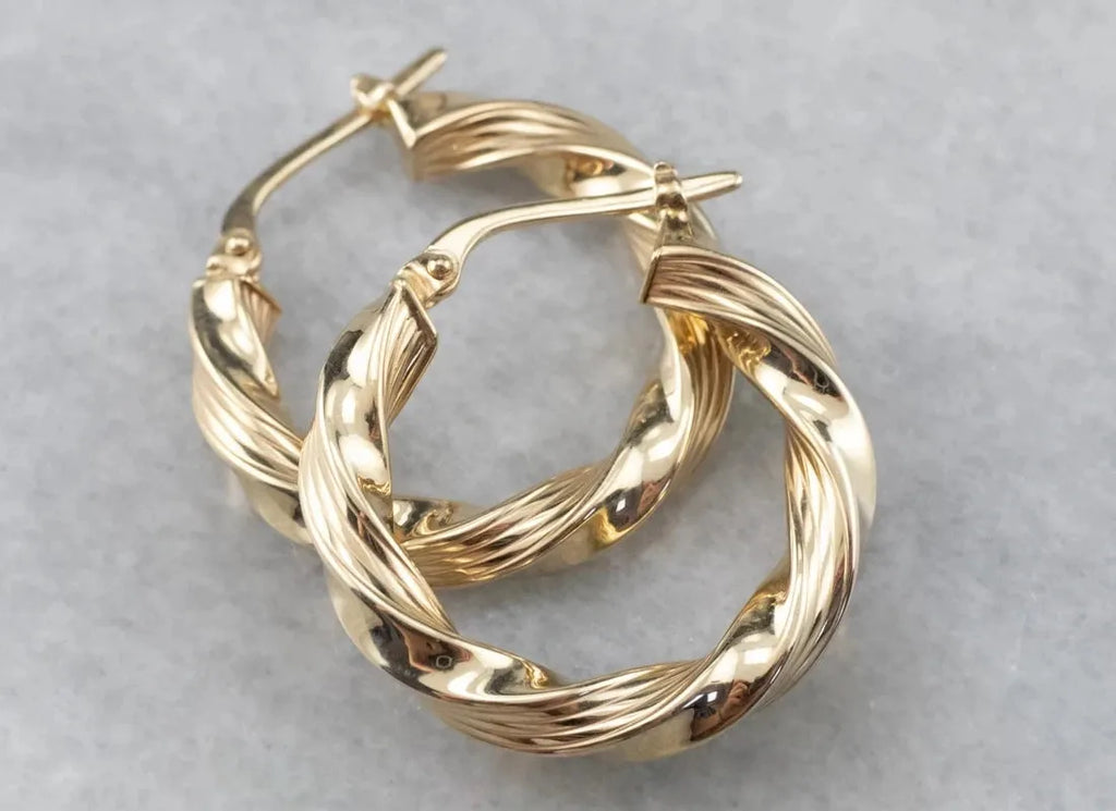 Glossy Metal Large Circle Geometric Drop Earrings for Women Retro Jewelry
