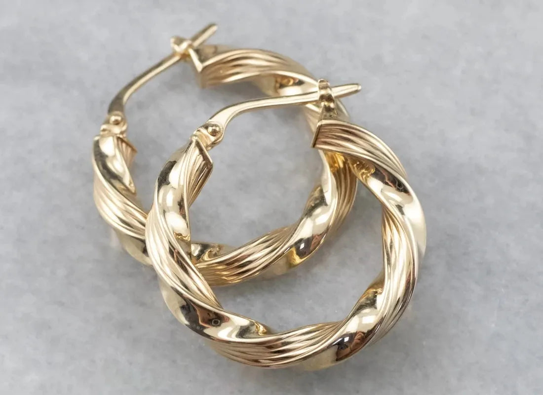 Glossy Metal Large Circle Geometric Drop Earrings for Women Retro Jewelry