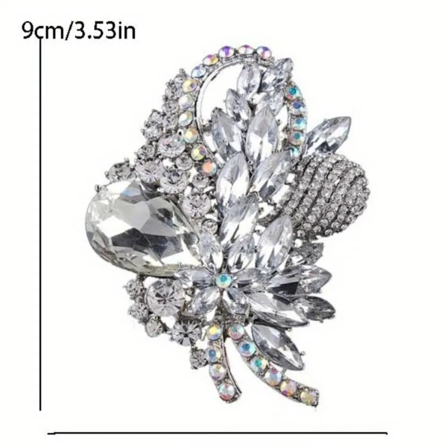 Classic Floral Openwork Brooch Wedding Gift for Men and Women