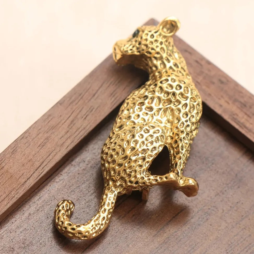 Vintage Leopard-Print Brooch for Men & Women Wedding Gift Accessory