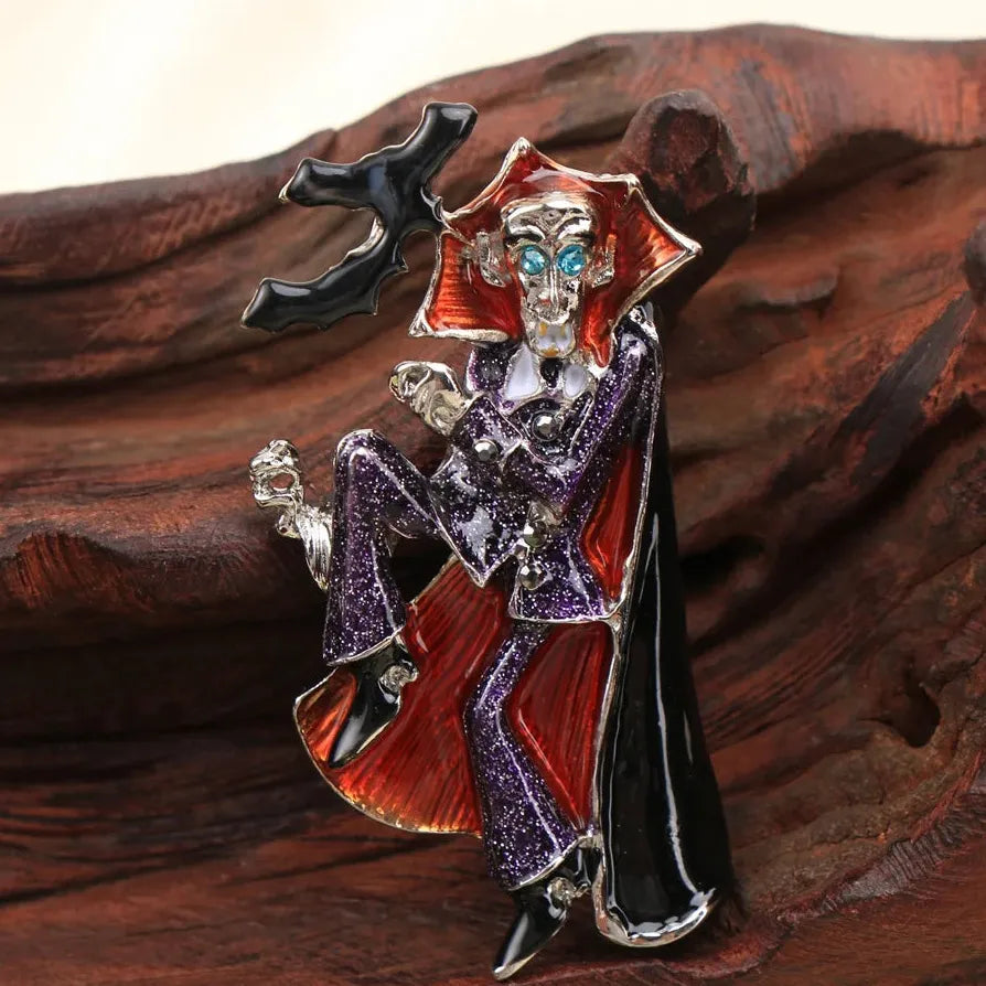 Halloween Dr. Vampire Brooch Pin Party Favors for Men & Women
