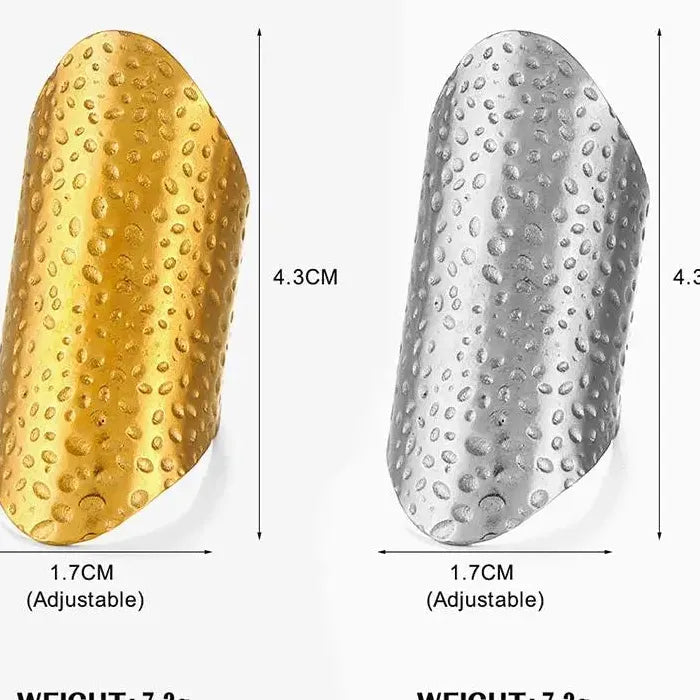 Stainless Steel Wide Face Geometric Open Ring Minimalist Jewelry Gift Women