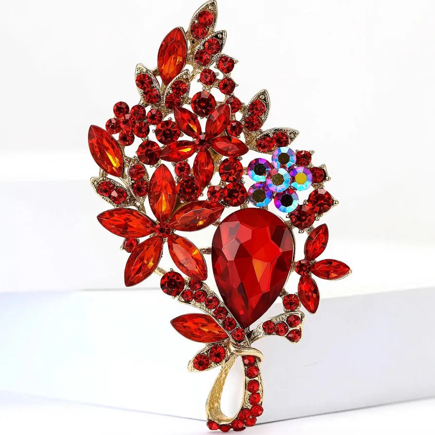 Luxury Floral Classic Brooch Wedding Gift for Men and Women