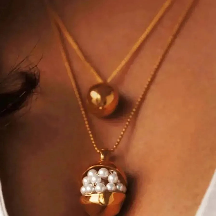 18k Gold Plated Crucifix Cross Pendant Necklace Featuring Pearl for Women