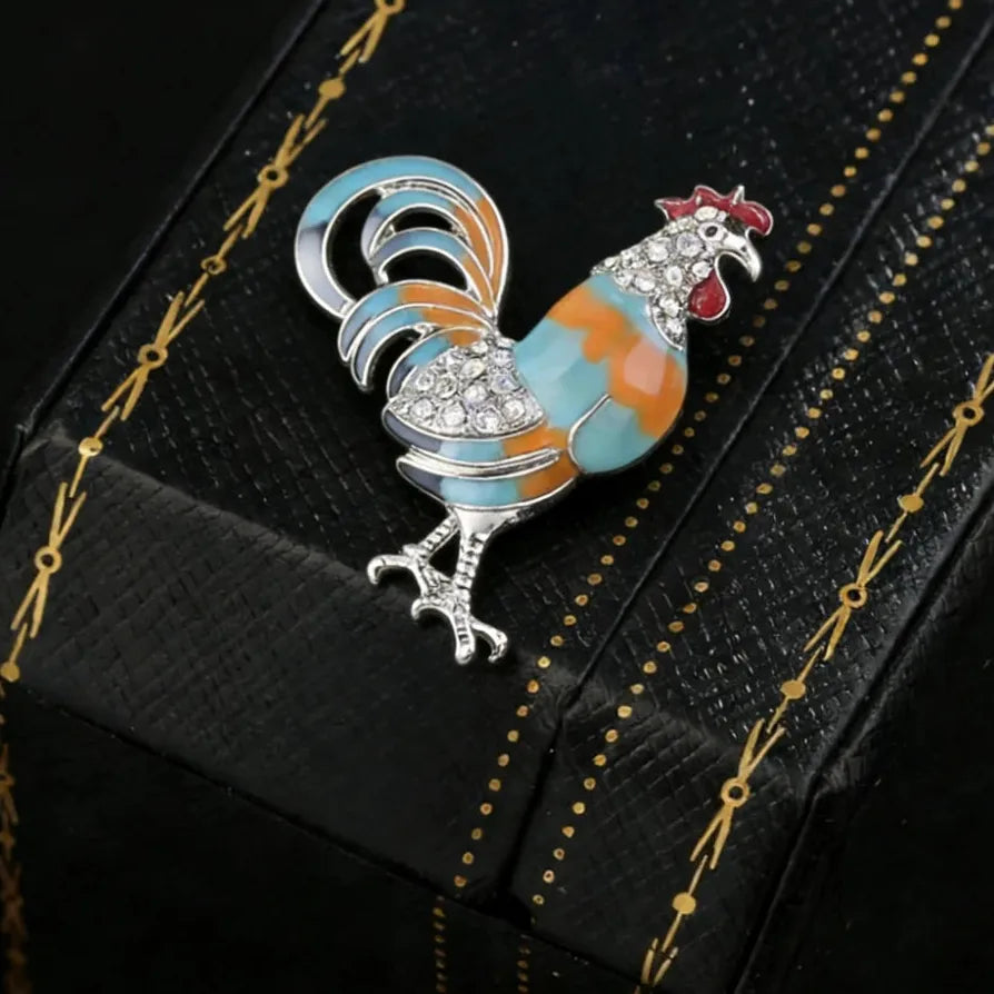 Luxury Classic Rooster Brooch Jewelry Gift for Men and Women