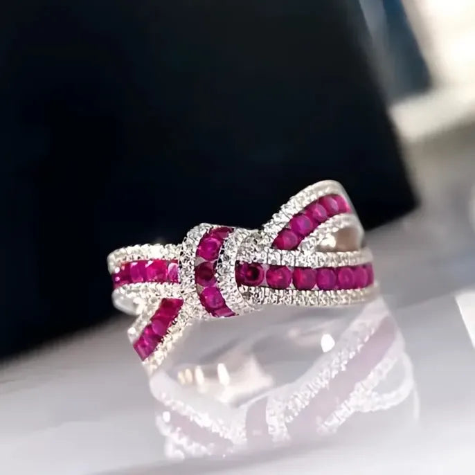 Gorgeous Women’s Fashion Finger Ring with Bright Cubic Zirconia Wedding Party Jewelry