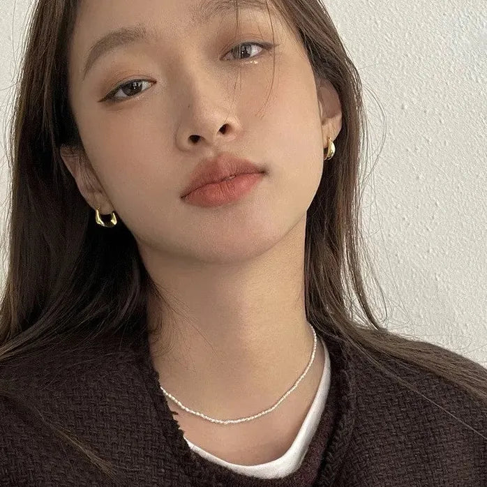 Geometric Hoop Earrings for Women Simple Fashion Gold Silver Huggies Jewelry