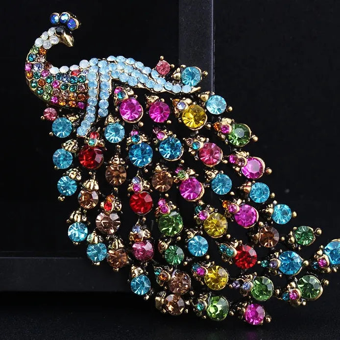 Classic Peacock Phoenix Brooch Wedding Gift for Men and Women