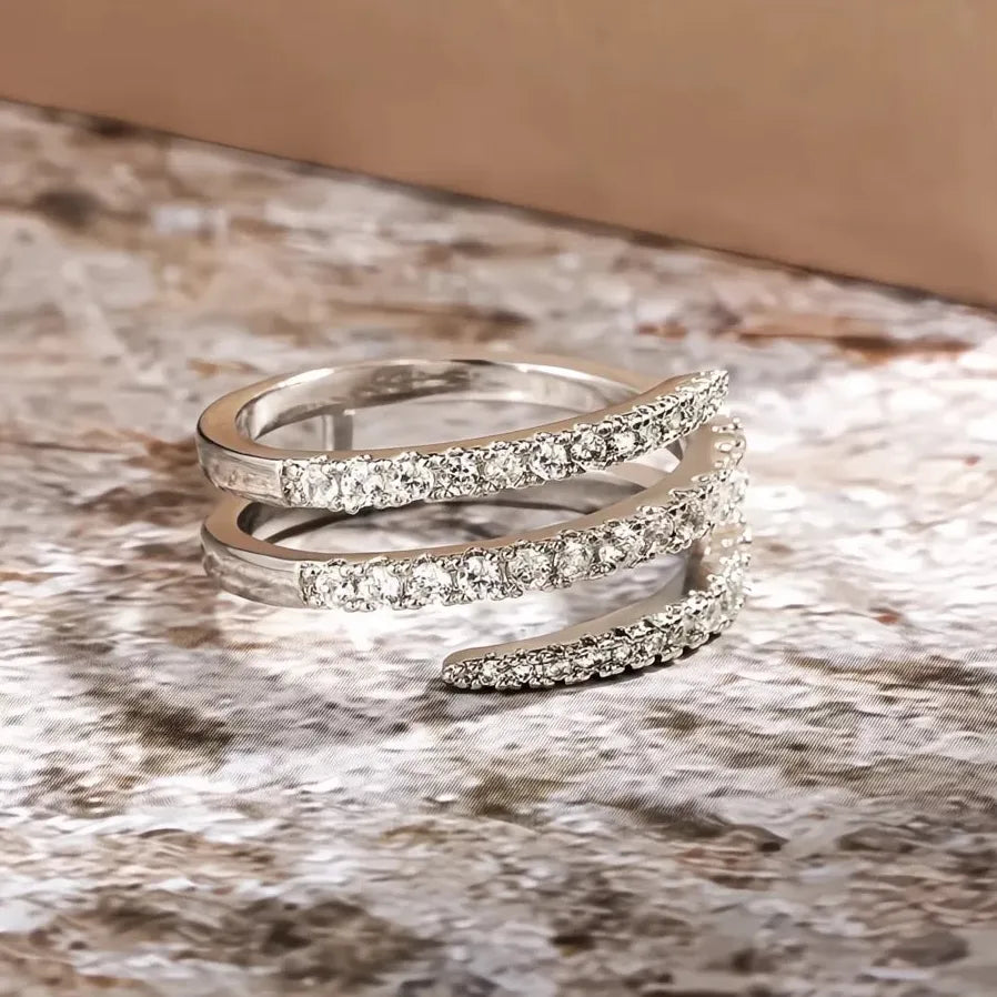 Fashion Surround Shaped Crystal CZ Bridal Wedding Party Rings for Women