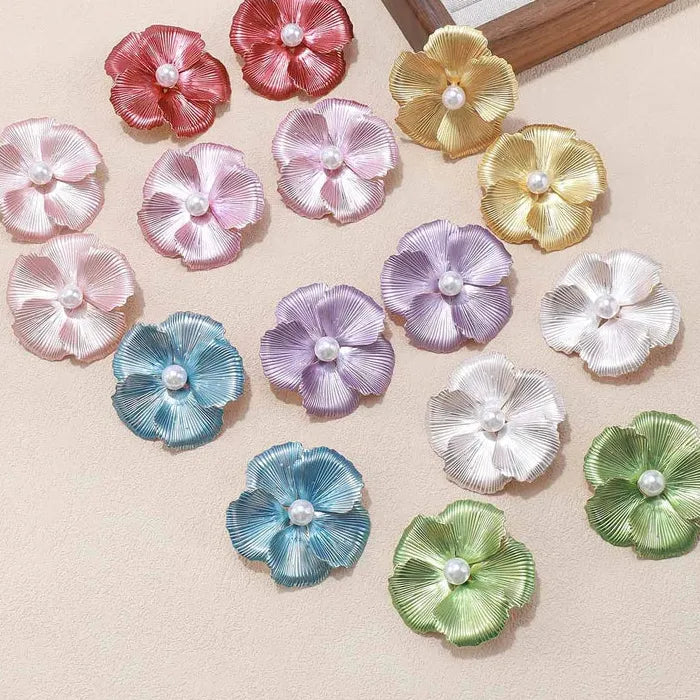 Colorful Floral Drop Earrings for Women Zinc Alloy Jewelry Gift