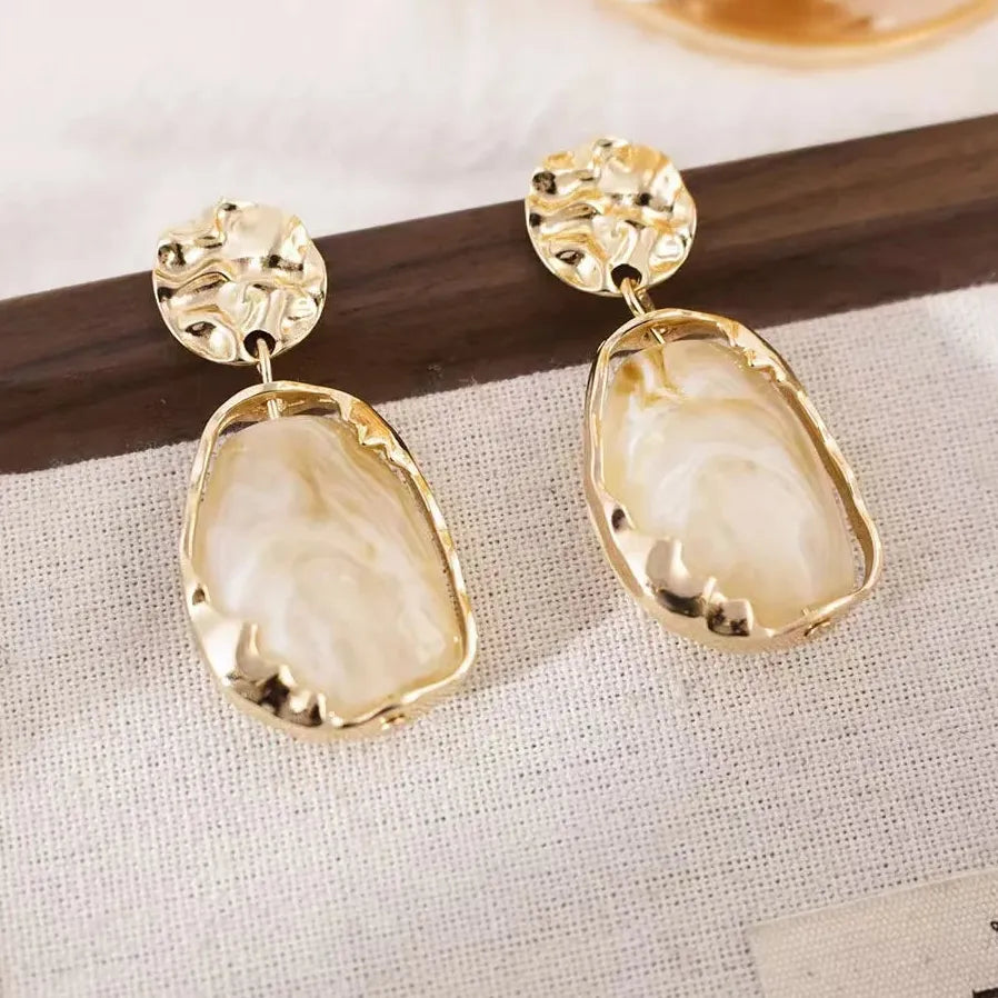 Retro Geometric Triangle Drop Earrings for Women Vintage Style Jewelry