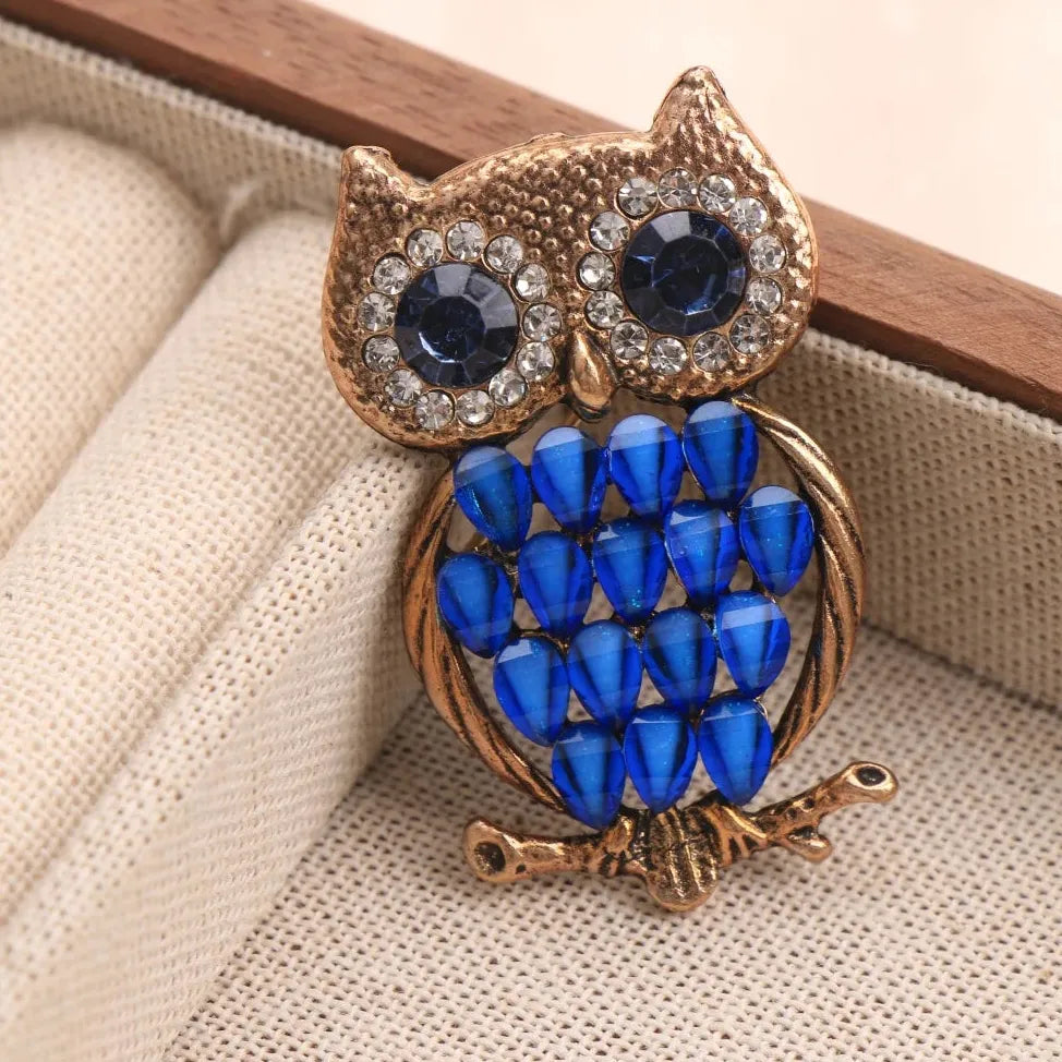 Elegant Owl Brooch Wedding Holiday Gift for Men & Women