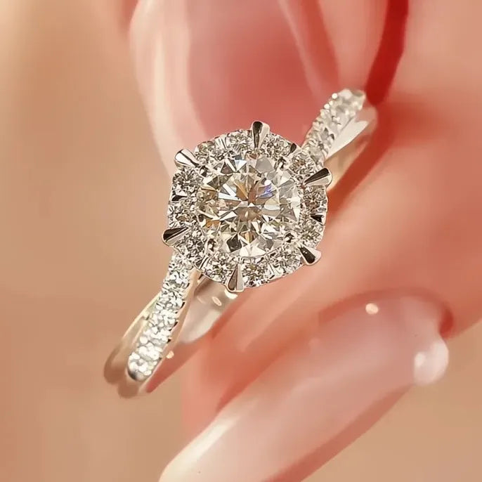 Eternity Brass Wedding Band with Cubic Zirconia Ring for Women