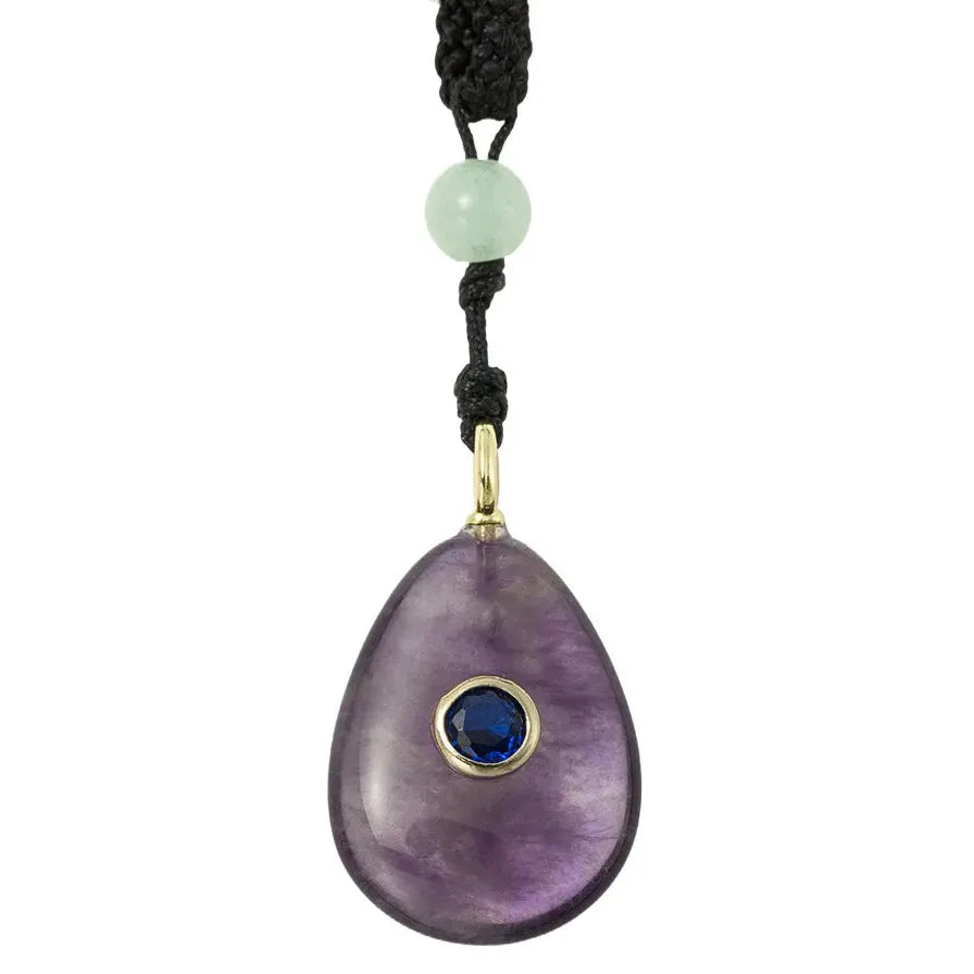 Natural Amber Geometric Pendant Necklace Multi-Color Crystal Rope Jewelry