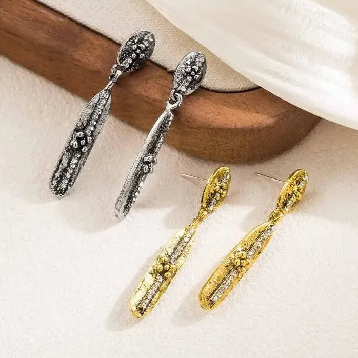 Vintage Geometric Drop Earrings for Women Retro Dangle Fashion Jewelry