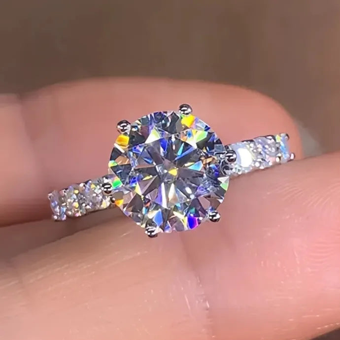 Silver Plated Women's Wedding Ring with AAA Cubic Zirconia Geometric Design 2022