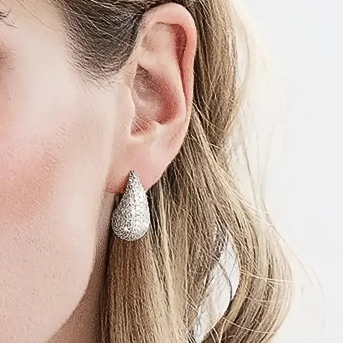 Water Drop Cubic Zirconia Earrings Women Geometric Copper Alloy Jewelry