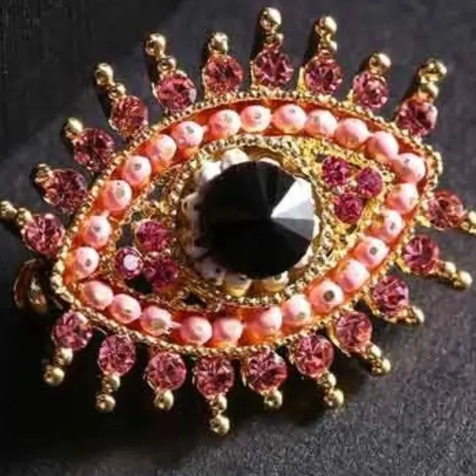 Luxury Sparkling Devil Eyes Brooch Pin for Women Men Classic Style
