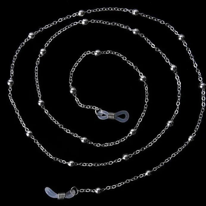 Silver Sparkling Zinc Alloy Geometric Glasses Chain Anti-Falling Cord Gift