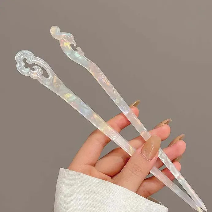 Vintage Chinese Style Acrylic Hair Sticks Women Hairpins Hair Clip Jewelry