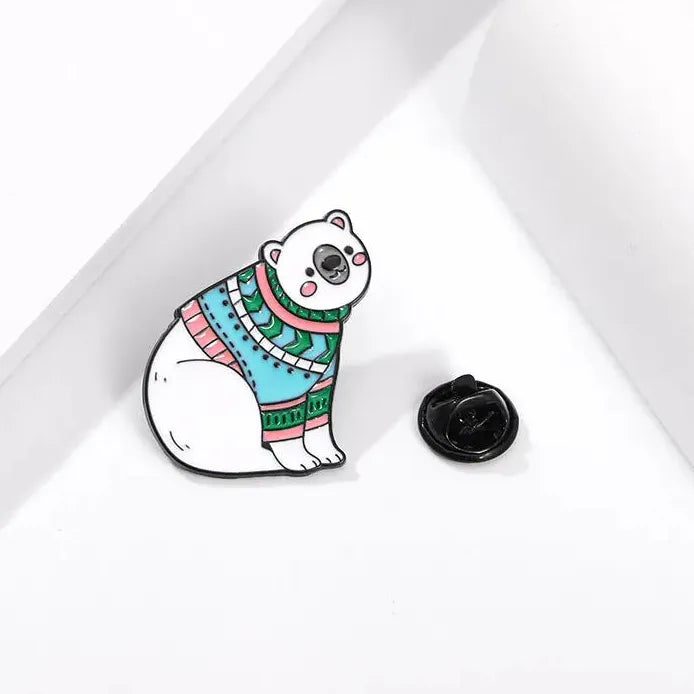 Classic Bear Brooch Animal Design Unisex Jewelry Gift