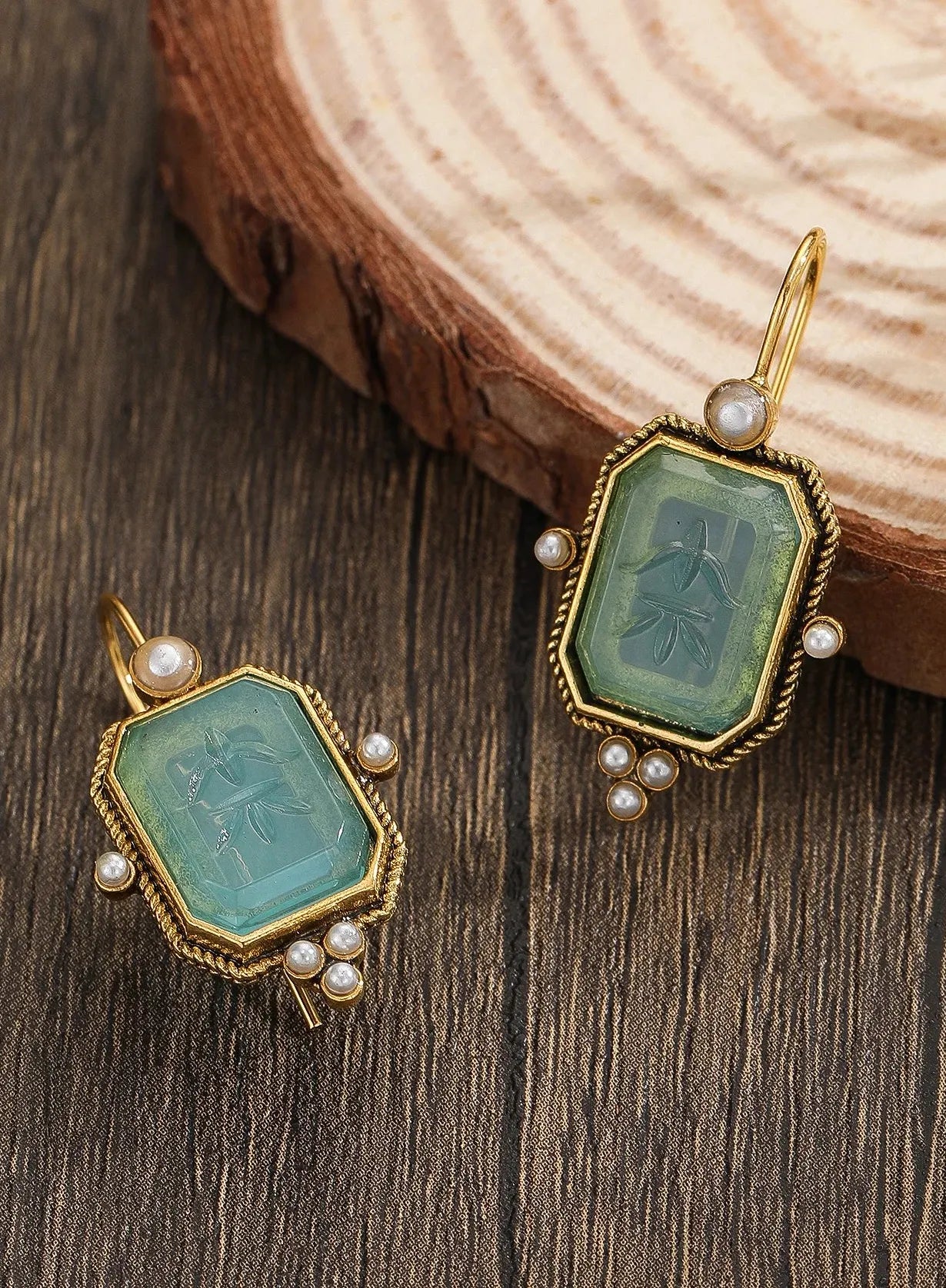 Vintage Geometric Pearl Drop Earrings Women Zinc Alloy Bridal Jewelry Gift
