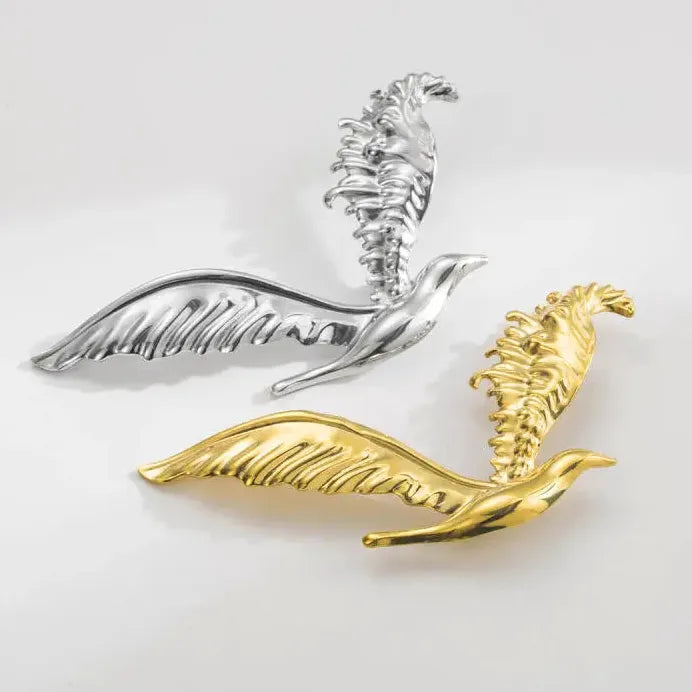 Retro Stainless Steel Eagle Brooch Classic Metal Bird Pin Jewelry for Men Women