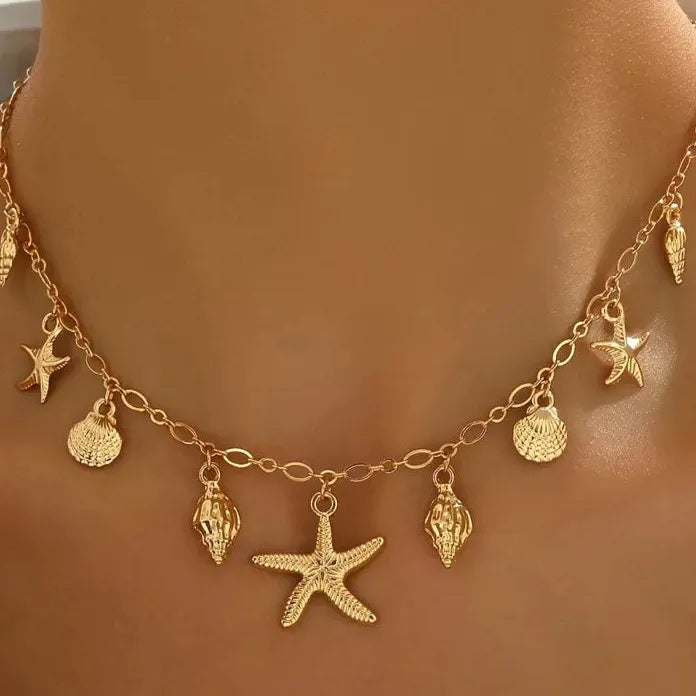 Bohemian Multi-Layer Pearl Conch Pendant Necklace for Women Jewelry Gift