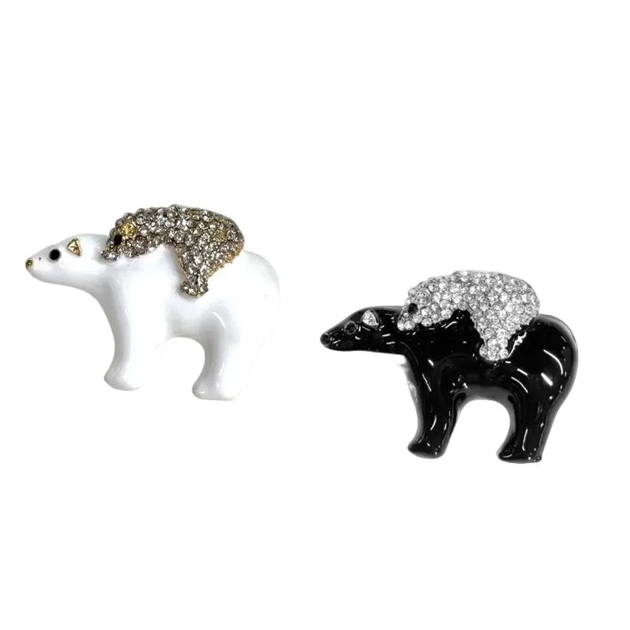 Luxury Classic Bear Brooch Pin Jewelry Gift for Men and Women