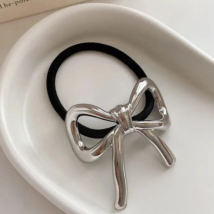 Vintage Punk Metal Cross Elastic Hairband Hair Loop for Women