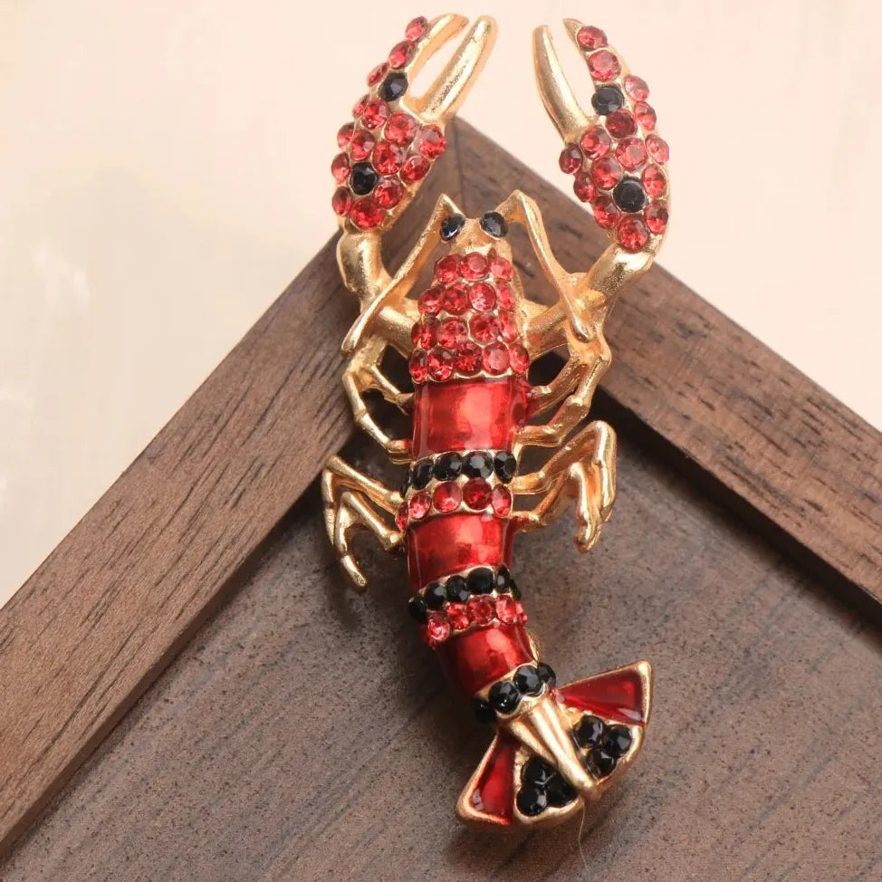 Vintage Lobster & Crab Brooches Classic Fashion Jewelry Gift for Men & Women