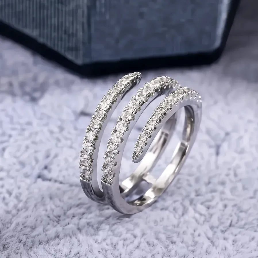 Fashion Surround Shaped Crystal CZ Bridal Wedding Party Rings for Women