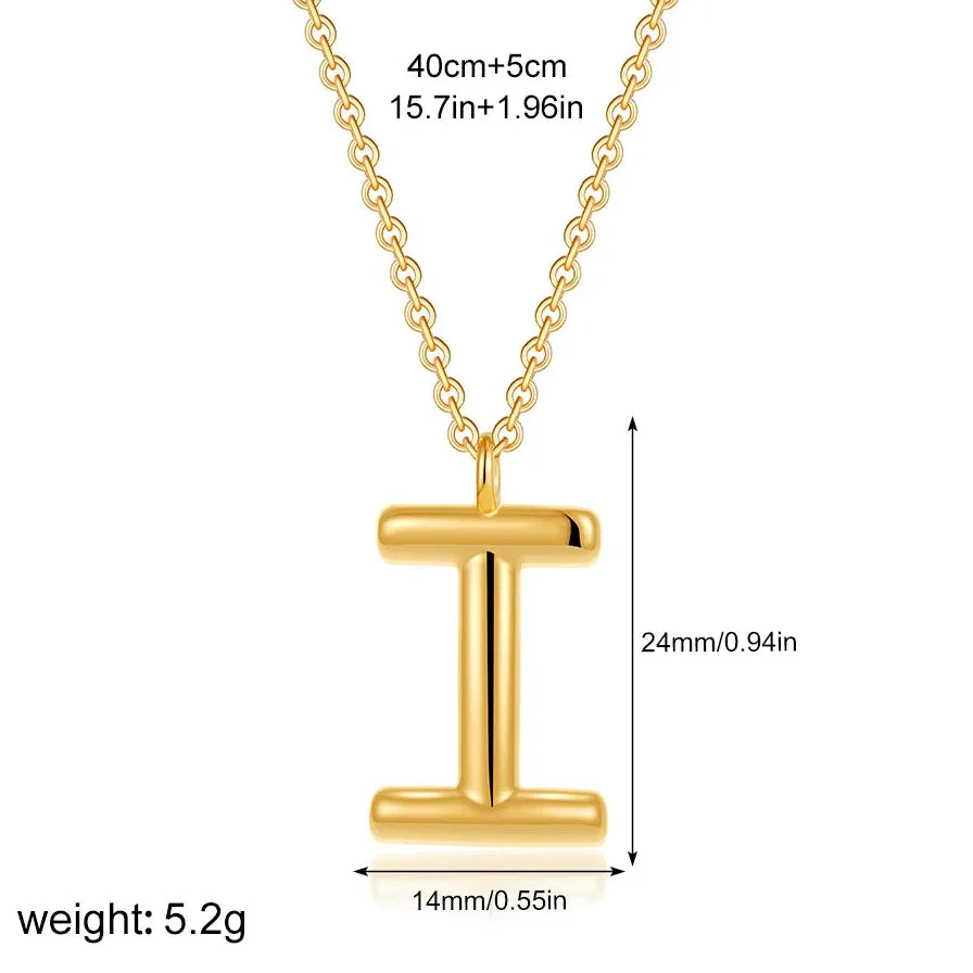 18K Gold Plated A-Z Initial Necklace Waterproof Alphabet Choker Jewelry Gift Women