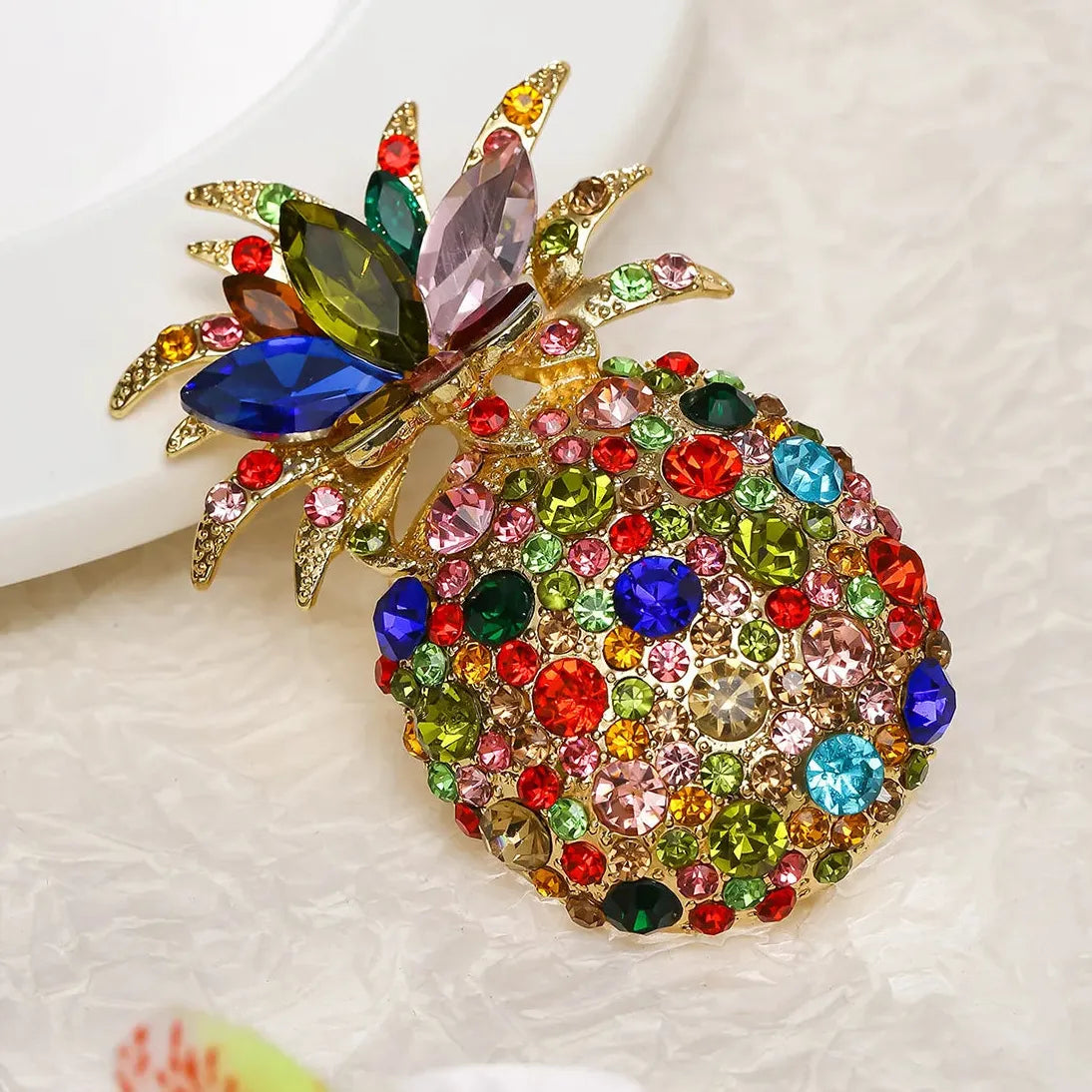 Watermelon Apple Durian Mulberry Fruit Brooch Pin for Women Men