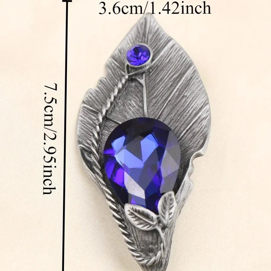 Classic Leaf & Flower Brooch Wedding Gift for Men & Women