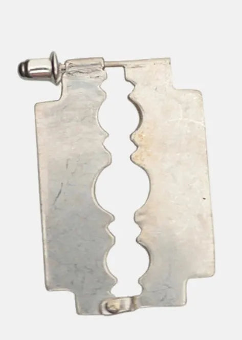 Copper Skeleton Razor Blade Stud Earrings Cyberpunk Unisex Jewelry Gift