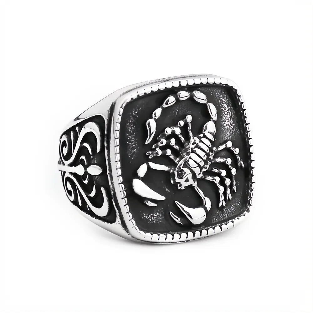 Vintage 316L Stainless Steel Scorpion Ring Unisex Punk Fashion Jewelry for Men Women
