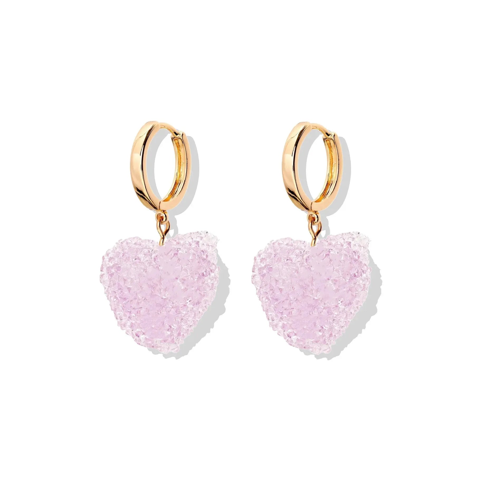 18K Gold Plated Heart-Shaped Necklace Zircon Pendant for Women Girls