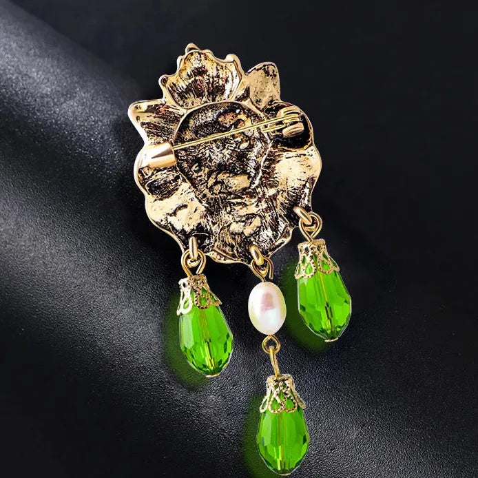 Vintage Lion Tassel Brooch Animal Head Party Gift Unisex Accessory