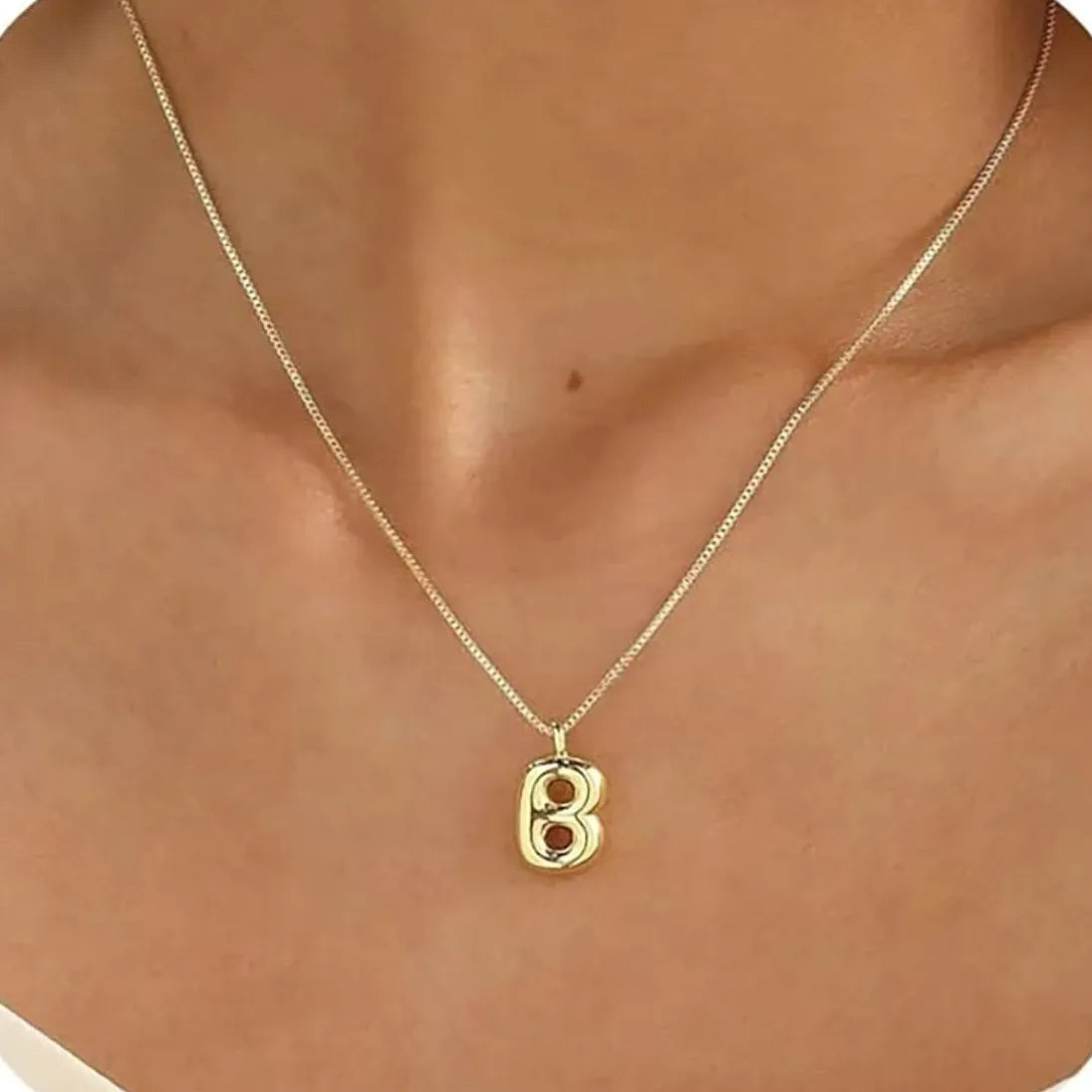 A-Z Alphabet Initial Necklace for Women 18k Gold Plated Pendant Choker Jewelry Gift