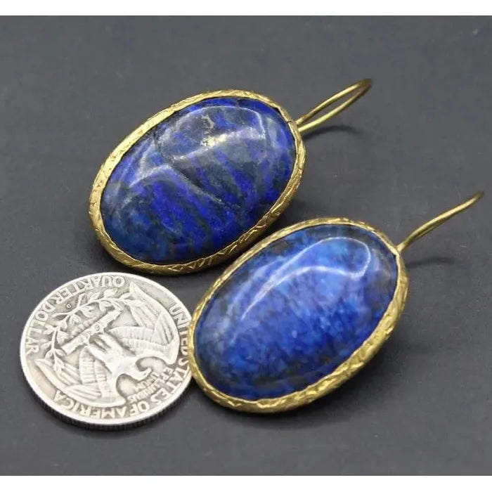 Retro Women's Oval Synthetic Stone Earrings, Classic Elegant Jewelry Gift