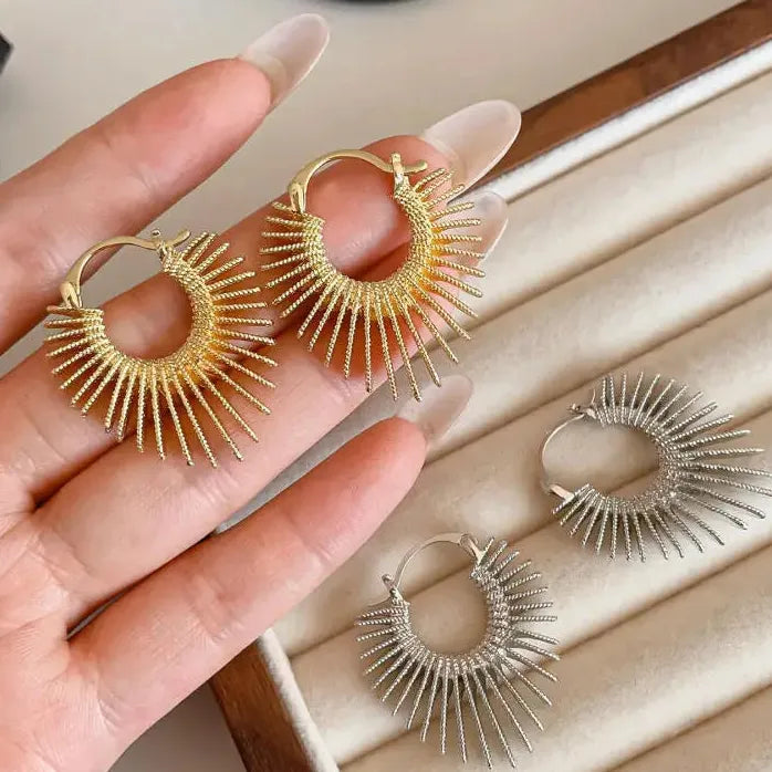 Vintage Geometric Heart Drop Earrings for Women Stylish Statement Jewelry