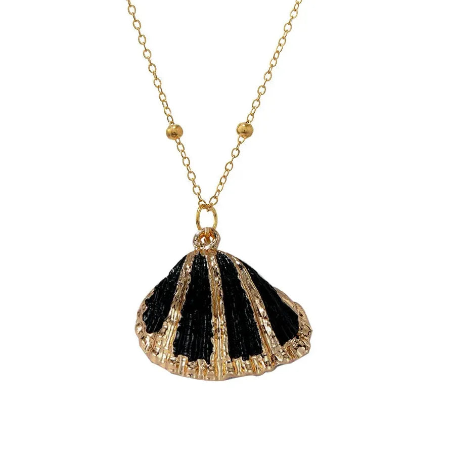 Fashion Beach Shell Conch Pendant Necklace for Women Acrylic Zinc Alloy Jewelry