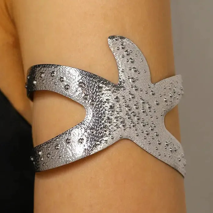 Personalized Geometric Metal Starfish Arm Bangles for Women Bohemian Bracelet