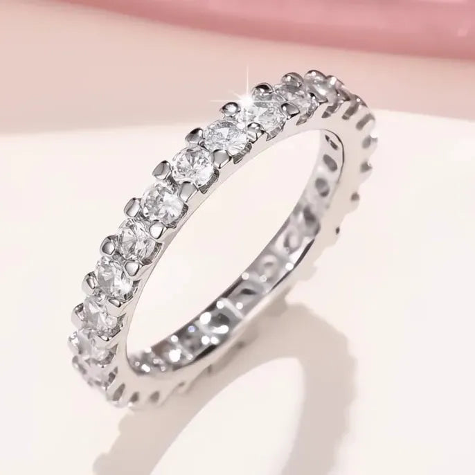 Dainty Thin Rings for Women Cubic Zirconia Brass Minimalist Fashion Statement Jewelry