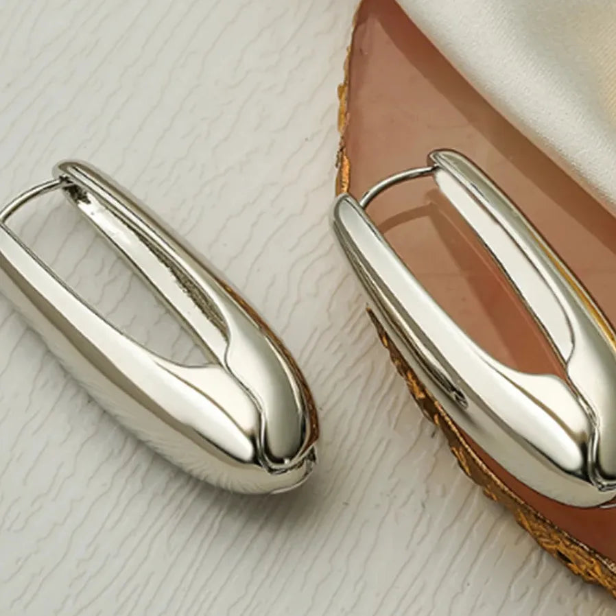 Geometry Water Drop Earrings for Women Punk Gold Statement Fashion Jewelry