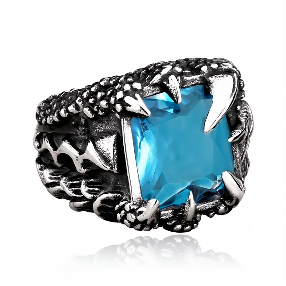Vintage Viking Dragon Claw Ring for Men Boys 316L Stainless Steel Punk Nordic Jewelry Gift