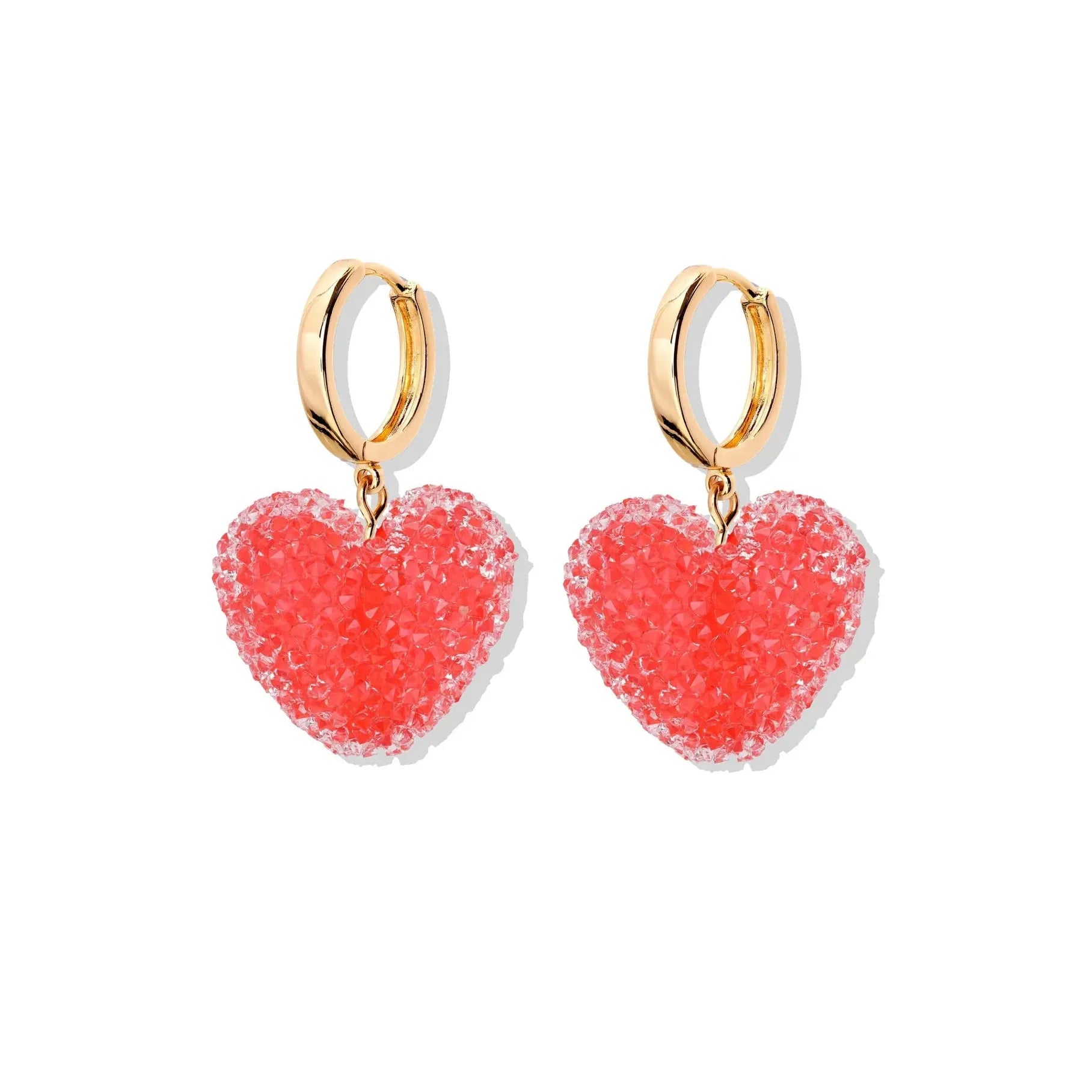 18K Gold Plated Heart-Shaped Necklace Zircon Pendant for Women Girls
