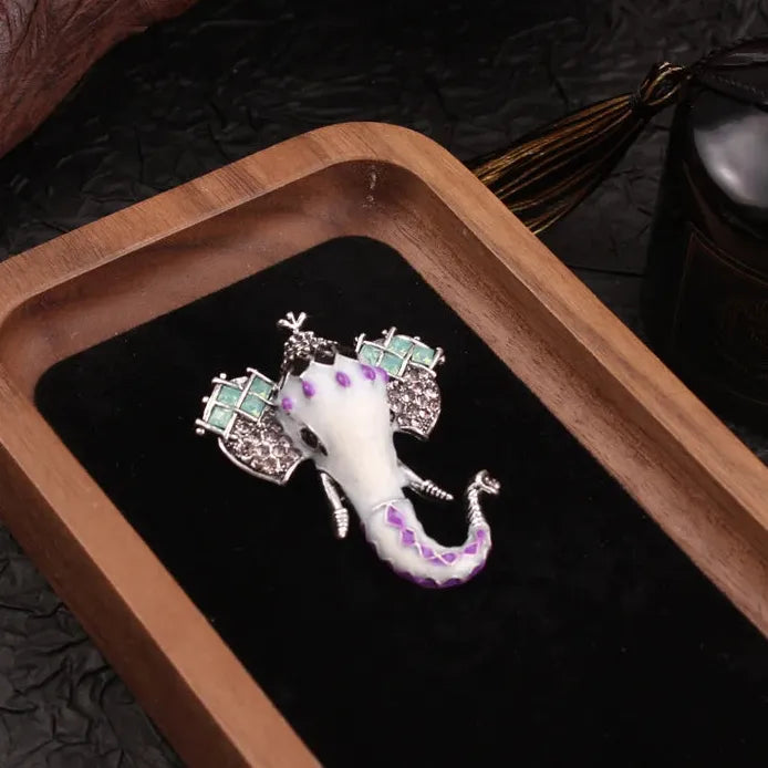 Classic Elephant Brooch Wedding Gift for Women and Men Stylish Accessory